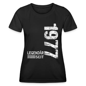 Geburtstag Geboren 1977 Mann Legendär seit 1977 - Frauen Funktions-T-Shirt - Schwarz - Vorne - AI Model Female 172 light (172cm)