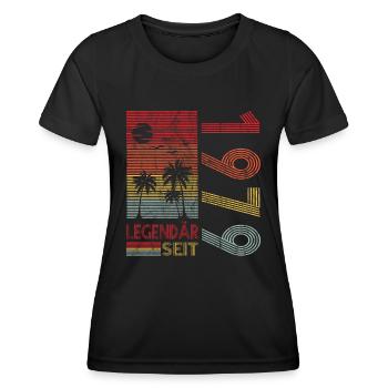 Geburtstag Geboren 1979 Mann Legendär seit 1979 - Frauen Funktions-T-Shirt - Schwarz - Vorne - AI Model Female 172 light (172cm)