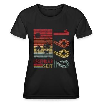 Geburtstag Geboren 1992 Mann Legendär seit 1992 - Frauen Funktions-T-Shirt - Schwarz - Vorne - AI Model Female 172 light (172cm)