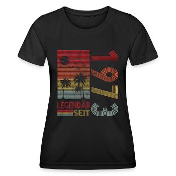 Geburtstag Geboren 1973 Mann Legendär seit 1973 - Frauen Funktions-T-Shirt - Schwarz - Vorne - AI Model Female 172 light (172cm)
