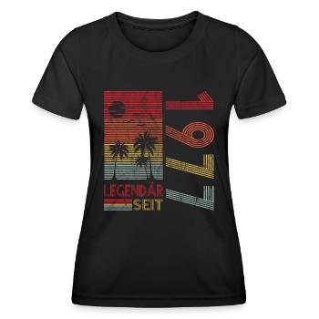 Geburtstag Geboren 1977 Mann Legendär seit 1977 - Frauen Funktions-T-Shirt - Schwarz - Vorne - AI Model Female 172 light (172cm)