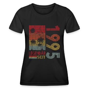 Geburtstag Geboren 1995 Mann Legendär seit 1995 - Frauen Funktions-T-Shirt - Schwarz - Vorne - AI Model Female 172 light (172cm)
