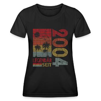 Geburtstag Geboren 2004 Mann Legendär seit 2004 - Frauen Funktions-T-Shirt - Schwarz - Vorne - AI Model Female 172 light (172cm)