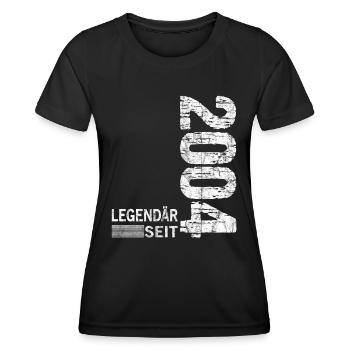 Geburtstag Geboren 2004 Mann Legendär seit 2004 - Frauen Funktions-T-Shirt - Schwarz - Vorne - AI Model Female 172 light (172cm)