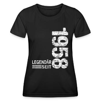 Geburtstag Geboren 1958 Mann Legendär seit 1958 - Frauen Funktions-T-Shirt - Schwarz - Vorne - AI Model Female 172 light (172cm)
