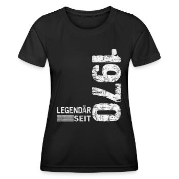 Geburtstag Geboren 1970 Mann Legendär seit 1970 - Frauen Funktions-T-Shirt - Schwarz - Vorne - AI Model Female 172 light (172cm)