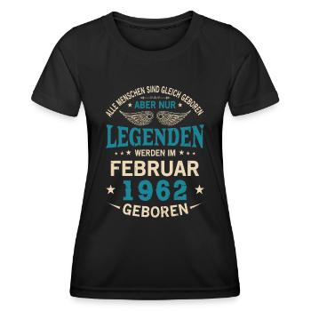 Alle Menschen Sind Gleich Geboren Februar 1962 - Frauen Funktions-T-Shirt - Schwarz - Vorne - AI Model Female 172 light (172cm)