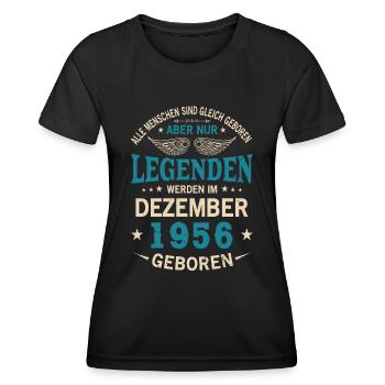 All people are born equal December 1956 - Women's Functional T-Shirt - black - Front - AI Model Female 172 light (172cm)