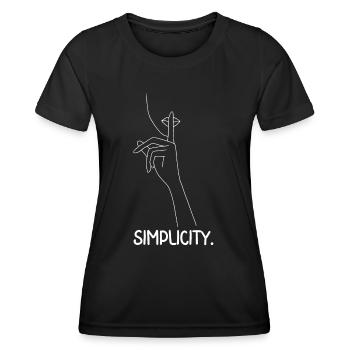 One Line Woman - Women's Functional T-Shirt - black - Front - AI Model Female 172 light (172cm)