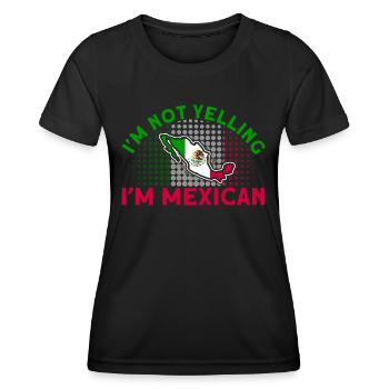 Mexikanische Flagge Mexikanische Wurzeln Geschenk - Frauen Funktions-T-Shirt - Schwarz - Vorne - AI Model Female 172 light (172cm)