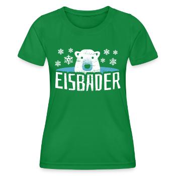 Eisbär Eisbaden Eisbad - Frauen Funktions-T-Shirt - Kelly Green - Vorne - AI Model Female 172 dark (172cm)