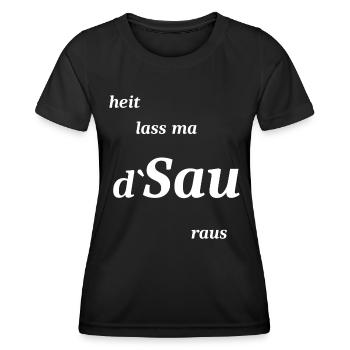Bayern Party Vollgas Spruch - Frauen Funktions-T-Shirt - Schwarz - Vorne - AI Model Female 172 light (172cm)
