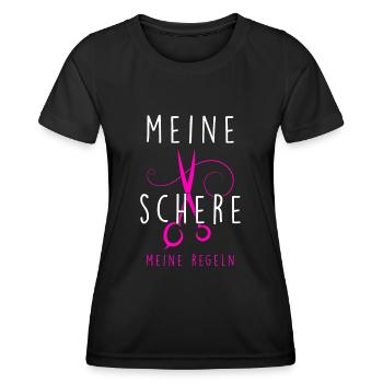 Meine Schere meine Regeln - Frauen Funktions-T-Shirt - Schwarz - Vorne - AI Model Female 172 light (172cm)