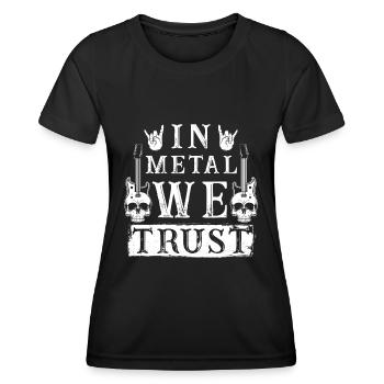 In Metal we trust - Frauen Funktions-T-Shirt - Schwarz - Vorne - AI Model Female 172 light (172cm)