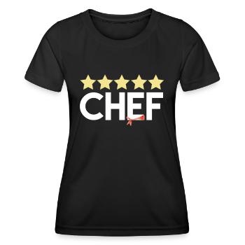 Star chef gift - Women's Functional T-Shirt - black - Front - AI Model Female 172 light (172cm)