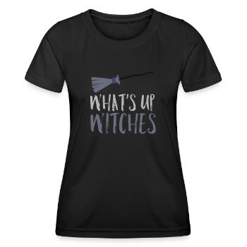 Cadeau de sorcière balai de sorcière - T-shirt sport Femme - noir - Devant - AI Model Female 172 light (172cm)