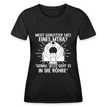 MTRA Medizinisch-Technischer Radiologie Assistent - Frauen Funktions-T-Shirt - Schwarz - Vorne - AI Model Female 172 light (172cm)