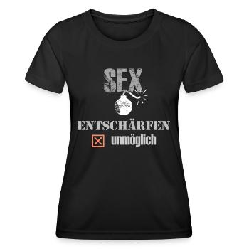 Sexbombe - Entschärfen unmöglich - Frauen Funktions-T-Shirt - Schwarz - Vorne - AI Model Female 172 light (172cm)