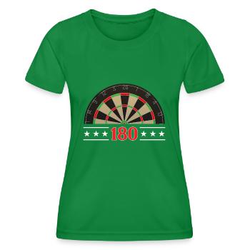 dartboard - Women's Functional T-Shirt - kelly green - Front - AI Model Female 172 dark (172cm)