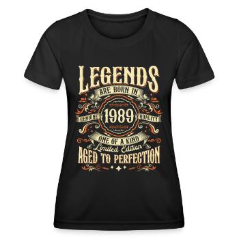 Vintage Born 1989 Legends Vintage Birthday - Women's Functional T-Shirt - black - Front - AI Model Female 172 light (172cm)