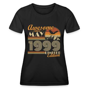 Mai 1999 Vintage né idée cadeau d’anniversaire - T-shirt sport Femme - noir - Devant - AI Model Female 172 light (172cm)