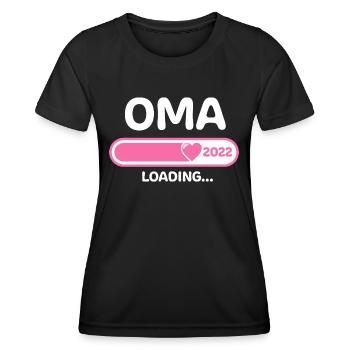 Oma 2022 Glückwunsch Enkelkind Geschenk - Frauen Funktions-T-Shirt - Schwarz - Vorne - AI Model Female 172 light (172cm)