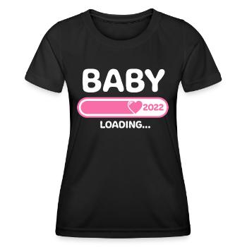 Bébé 2022 Fille Grossesse Félicitations - T-shirt sport Femme - noir - Devant - AI Model Female 172 light (172cm)