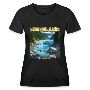 Mendenhall Glacier Alaska - Women's Functional T-Shirt - black - Front - AI Model Female 172 light (172cm)