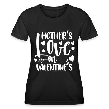 Valentine's Day Mom February 14 Mom Mom - Women's Functional T-Shirt - black - Front - AI Model Female 172 light (172cm)
