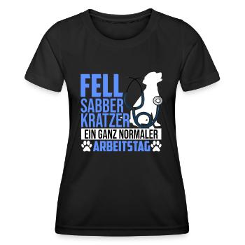 Amateur de chiens vétérinaire vétérinaire docteur chien profession - T-shirt sport Femme - noir - Devant - AI Model Female 172 light (172cm)