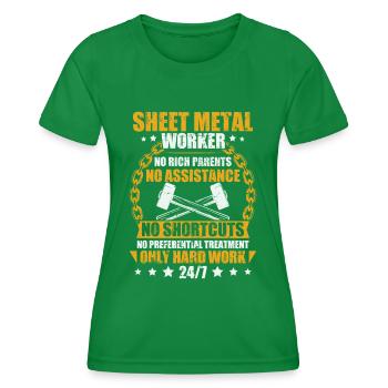 Travail de la tôle pour un tôlier - T-shirt sport Femme - vert - Devant - AI Model Female 172 dark (172cm)