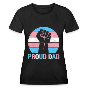 Stolzer Vater Trans Lgbt Rechte Lgbt Stolz Mama - Frauen Funktions-T-Shirt - Schwarz - Vorne - AI Model Female 172 light (172cm)