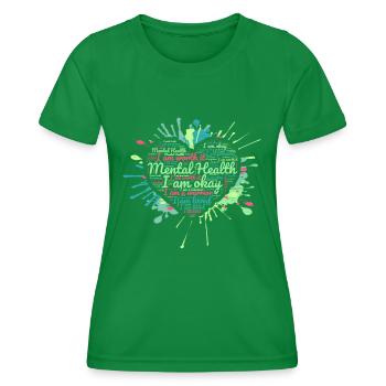 Mental Health Awareness - Women's Functional T-Shirt - kelly green - Front - AI Model Female 172 dark (172cm)