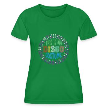 This Is My Disco Costume 80s Dancing Step Party - Women's Functional T-Shirt - kelly green - Front - AI Model Female 172 dark (172cm)