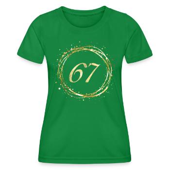 67 - Women's Functional T-Shirt - kelly green - Front - AI Model Female 172 dark (172cm)