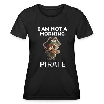 No Tomorrow Pirate Adventure on the High Seas - Women's Functional T-Shirt - black - Front - AI Model Female 172 light (172cm)