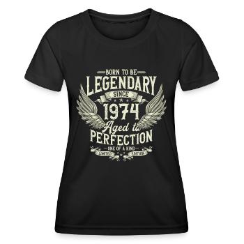 Legendary since 1974 Vintage Vintage Birthday - Women's Functional T-Shirt - black - Front - AI Model Female 172 light (172cm)