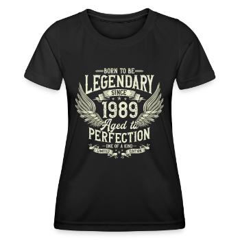 Legendary since 1989 Vintage Vintage Birthday - Women's Functional T-Shirt - black - Front - AI Model Female 172 light (172cm)