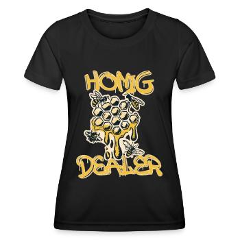 Honig Dealer - Frauen Funktions-T-Shirt - Schwarz - Vorne - AI Model Female 172 light (172cm)