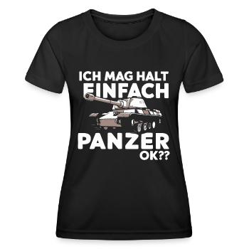Tanks Main Battle Tanks Tank Tanks Tank Drivers - Women's Functional T-Shirt - black - Front - AI Model Female 172 light (172cm)