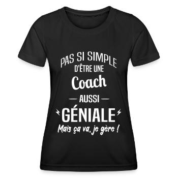 Coach - T-shirt sport Femme - noir - Devant - AI Model Female 172 light (172cm)