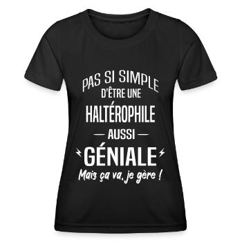 Haltérophile - T-shirt sport Femme - noir - Devant - AI Model Female 172 light (172cm)