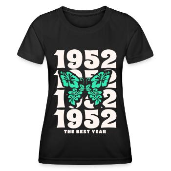 Groovy und Vintage 1952 70 Jahre Jubiläum - Frauen Funktions-T-Shirt - Schwarz - Vorne - AI Model Female 172 light (172cm)