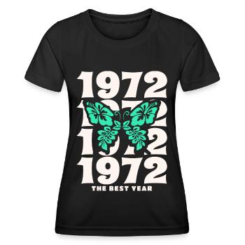 Groovy und Vintage 1972 50-jähriges Jubiläum - Frauen Funktions-T-Shirt - Schwarz - Vorne - AI Model Female 172 light (172cm)
