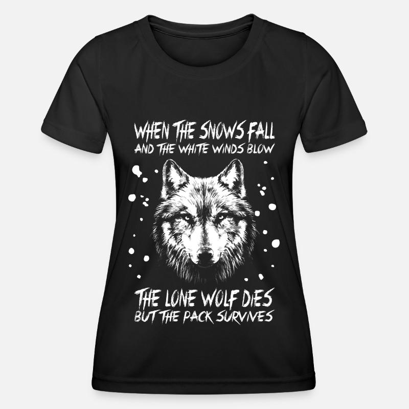 The Lone Wolf Dies - Women's Functional T-Shirt - black