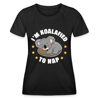 Koala Koala Koala Ours Koala Animal - T-shirt sport Femme - noir - Devant - AI Model Female 172 light (172cm)
