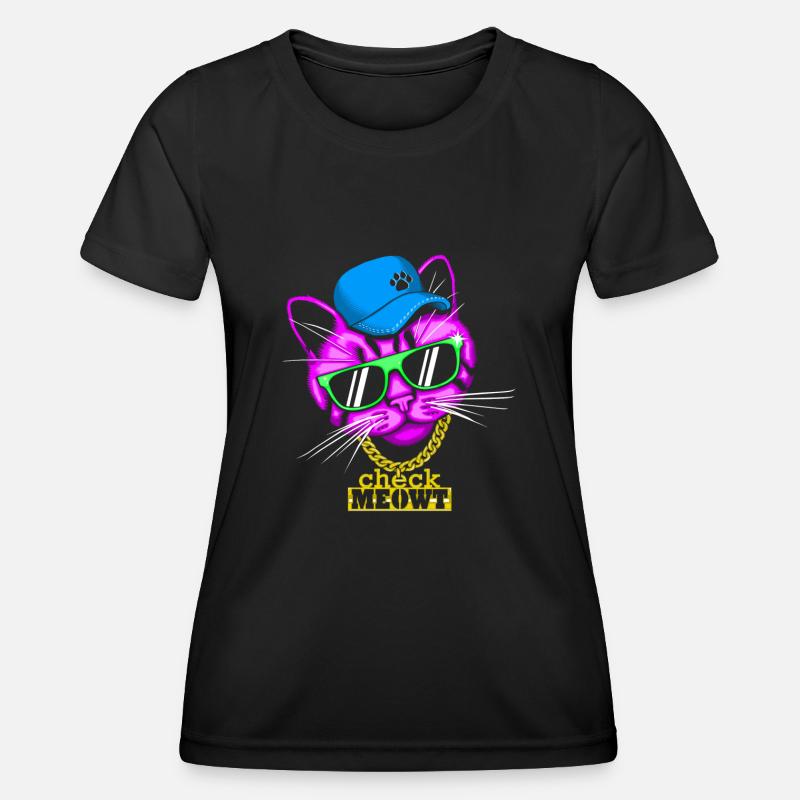 Check Meowt - Women's Functional T-Shirt - black