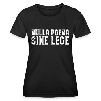 Nulla Poena Sine Lege Rechtsgrundsatz Richter Jura - Frauen Funktions-T-Shirt - Schwarz - Vorne - AI Model Female 172 light (172cm)