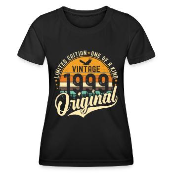 1999 Vintage Vintage rétro cadeau d’anniversaire - T-shirt sport Femme - noir - Devant - AI Model Female 172 light (172cm)