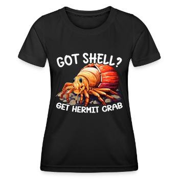 Mignon bernard-l’ermite crabes crustacés - T-shirt sport Femme - noir - Devant - AI Model Female 172 light (172cm)